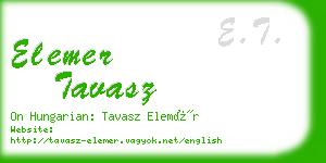 elemer tavasz business card